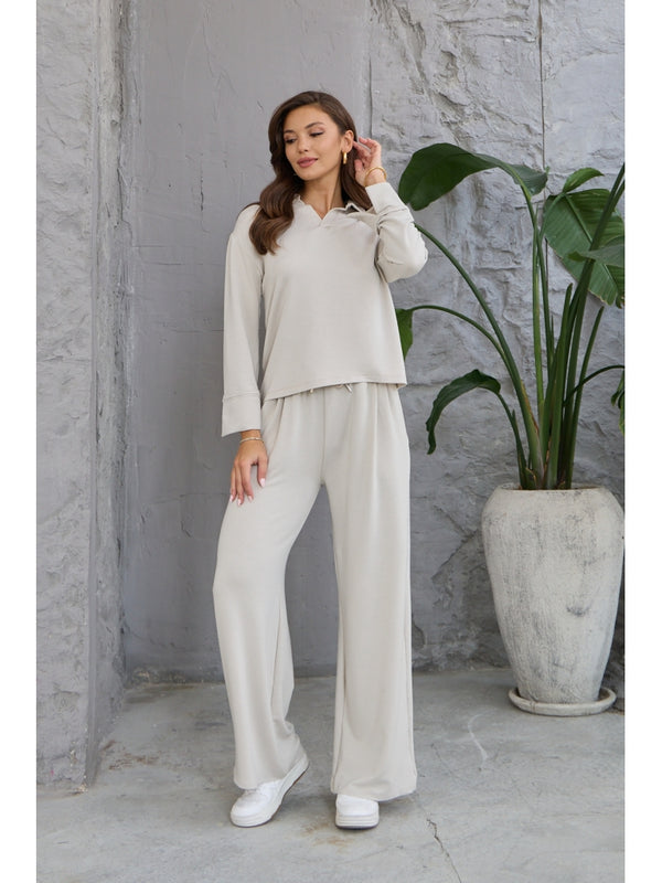 Taş Polo Yaka Modal Takım EY123-Taş