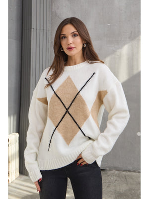 Vizon Orj Marka Baklava Desen Kazak EY1028-Vizon