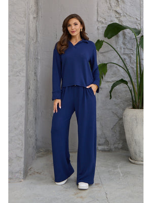 Lacivert Polo Yaka Modal Takım EY123-Laci