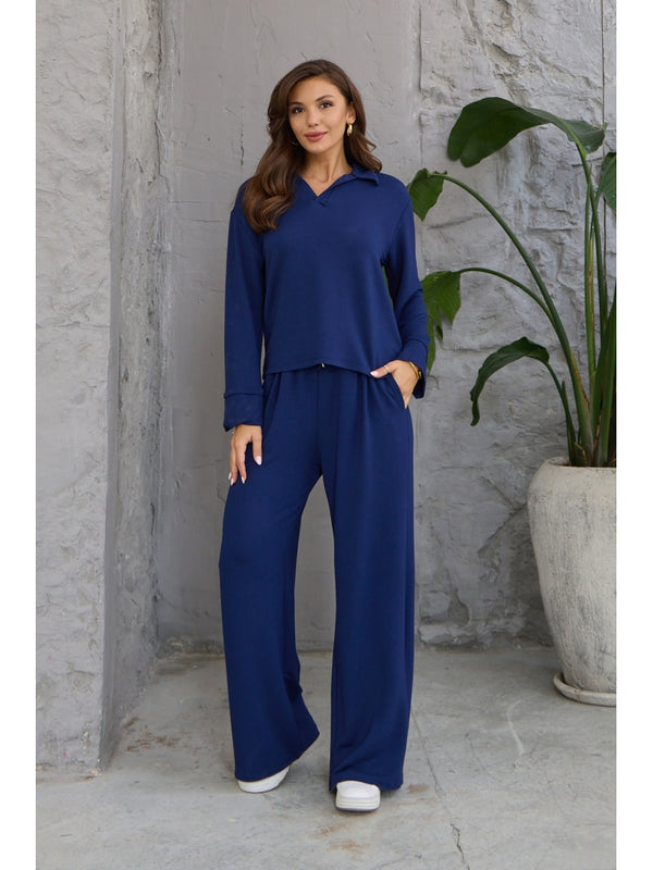 Lacivert Polo Yaka Modal Takım EY123-Laci