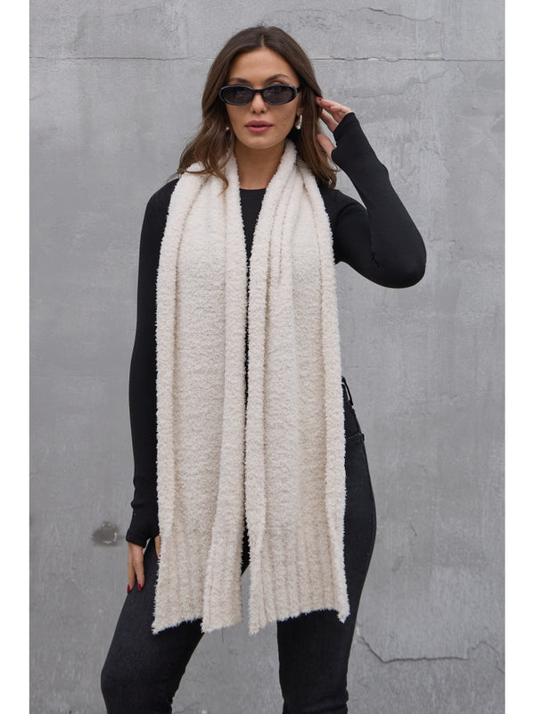 Ekru Yumoş Buklet Atkı 2314-EKRU