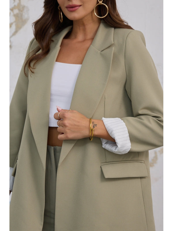 Açık Haki Kolu Katlamalı Ceket 9134 - Açık Haki