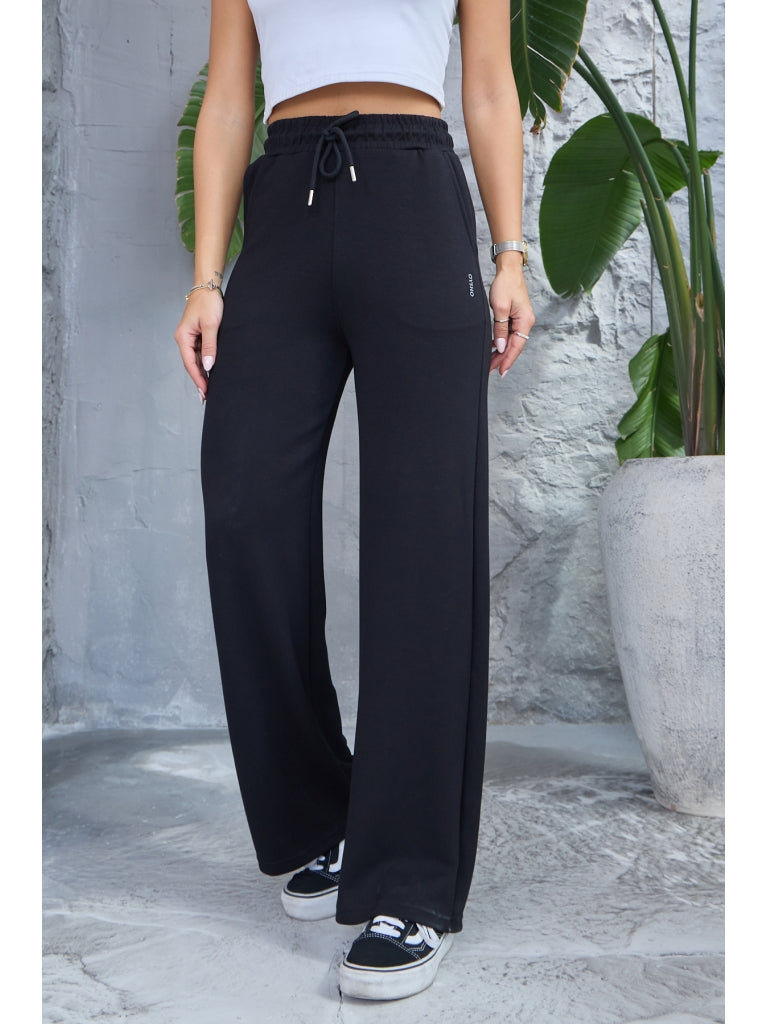 Siyah Oysh Palazzo Modal Pantolon EY-075-SİYAH