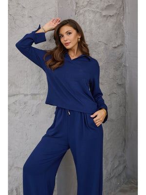 Lacivert Polo Yaka Modal Takım EY123-Laci