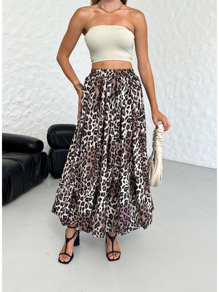 Leopar Bel Lastikli Balon Etek 241023-LEOPAR