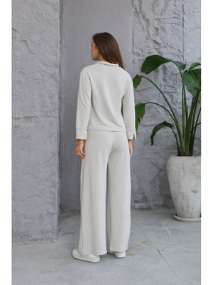 Taş Polo Yaka Modal Takım EY123-Taş