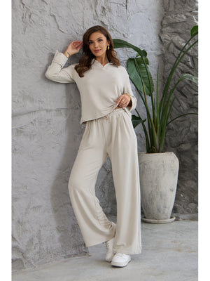 Taş Polo Yaka Modal Takım EY123-Taş