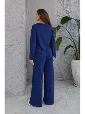 Lacivert Polo Yaka Modal Takım EY123-Laci