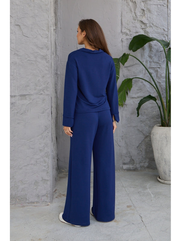 Lacivert Polo Yaka Modal Takım EY123-Laci