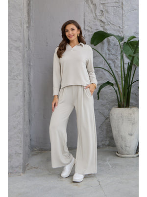 Taş Polo Yaka Modal Takım EY123-Taş