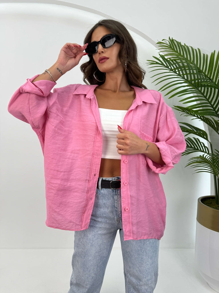 Perry Pembe Dökümlü Gömlek 4612-PEMBE