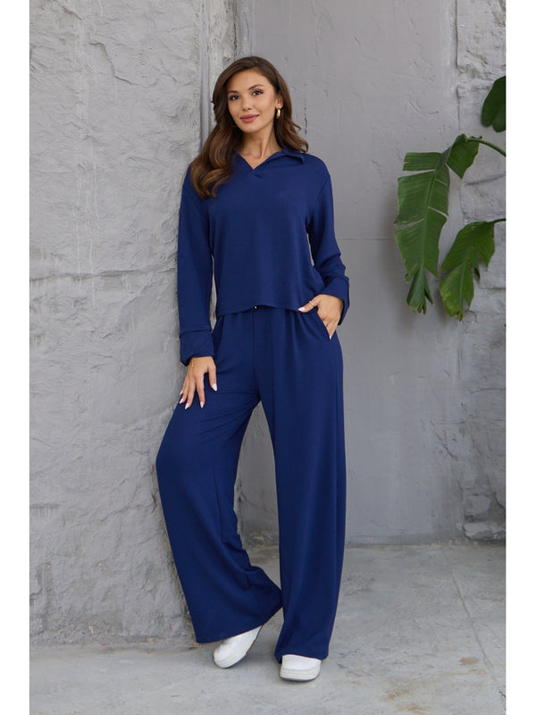 Lacivert Polo Yaka Modal Takım EY123-Laci