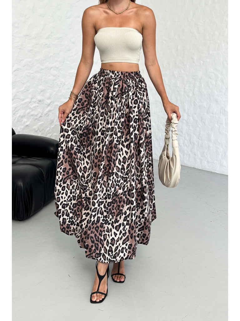 Leopar Bel Lastikli Balon Etek 241023-LEOPAR