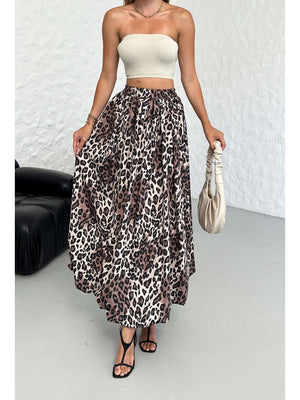 Leopar Bel Lastikli Balon Etek 241023-LEOPAR