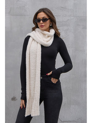 Ekru Yumoş Buklet Atkı 2314-EKRU