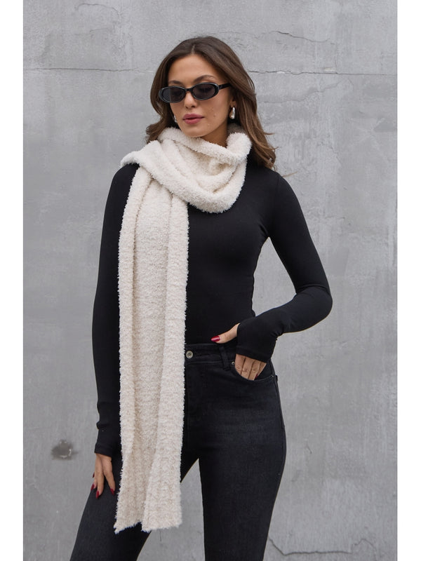 Ekru Yumoş Buklet Atkı 2314-EKRU