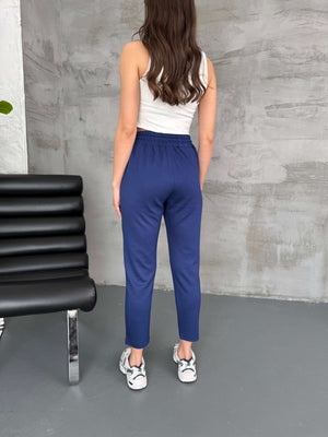 Lacivert Orjinal Yırtmaçlı Modal Eşofman 076-LACİVERT