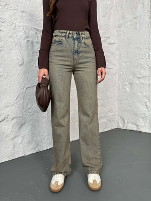 Vintage Yıkamalı Straight Orj Jean 24111-Vintage Yıkamalı