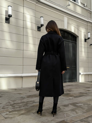 Siyah Şal Yaka Premium Kaban 20071-SİYAH