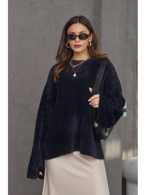 Siyah Oversize Premium Yumoş Kazak