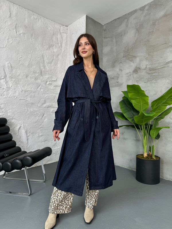 Premium Oversize Denim Trençkot