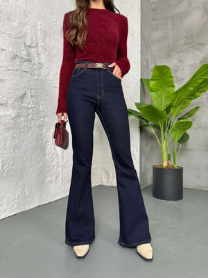 Lacivert İspanyol Paça Jean G2106-Lacivert