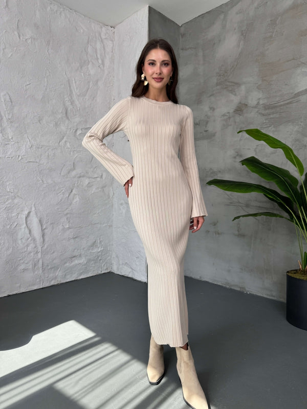 Taş Massi Model Merserize Triko Elbise