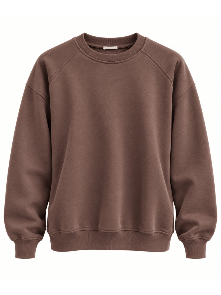 Kahve Oversize Şardonlu Sweat 7912-Kahve