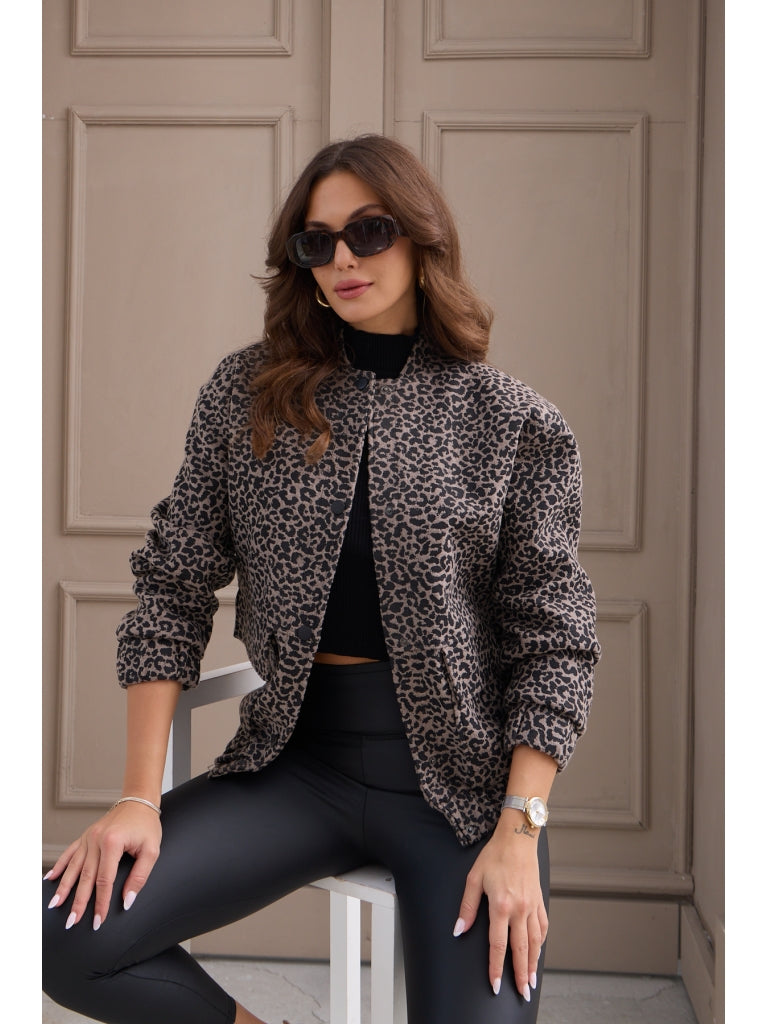 Leopar Zr Model Bomber Ceket