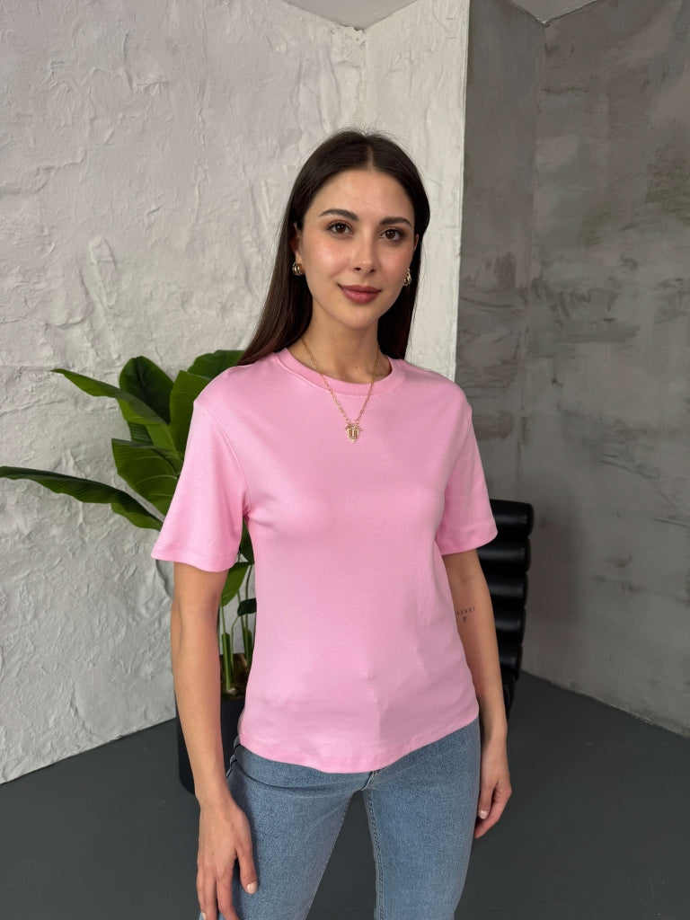 Pembe Massi Orj Basic Tshirt