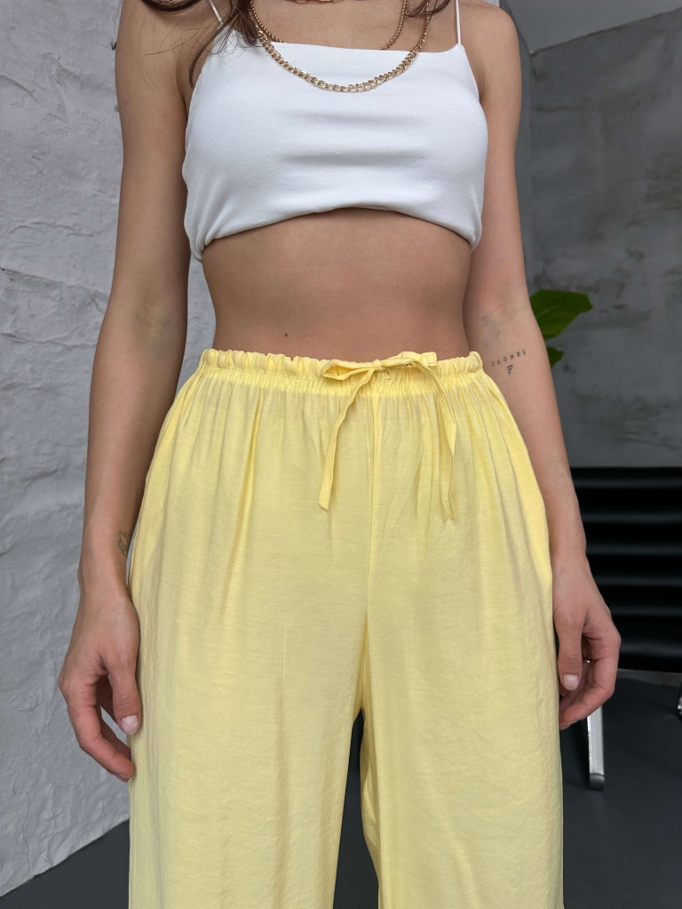 Sarı Orj Marka Tencel Pantolon