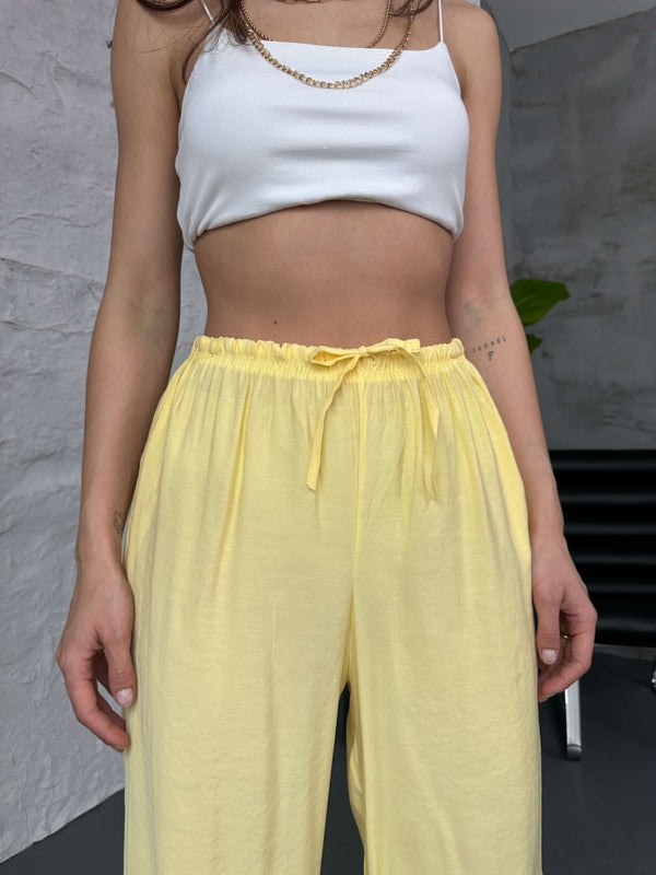 Sarı Orj Marka Tencel Pantolon