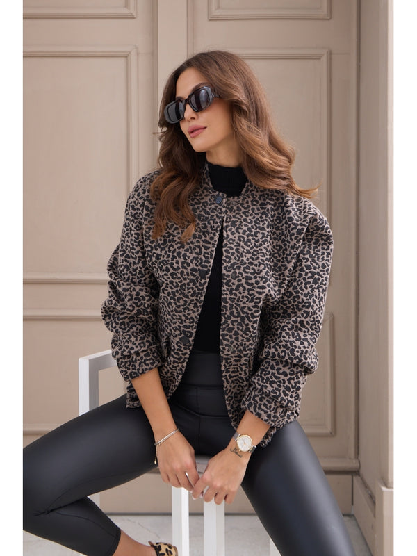Leopar Zr Model Bomber Ceket