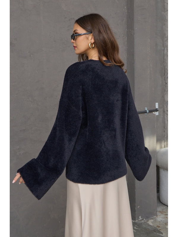 Siyah Oversize Premium Yumoş Kazak