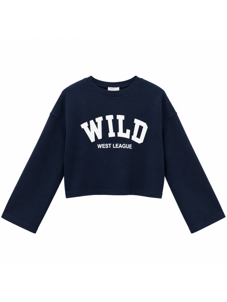 Lacivert Wild Baskılı Sweat 12510-Lacivert