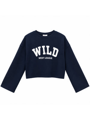Lacivert Wild Baskılı Sweat 12510-Lacivert