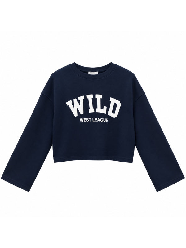 Lacivert Wild Baskılı Sweat 12510-Lacivert