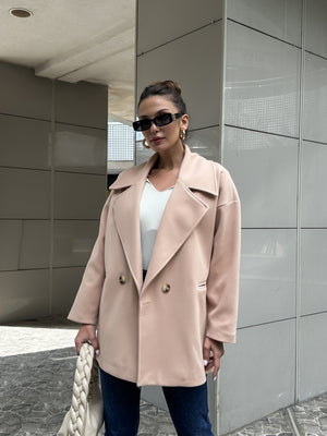 Camel Oversize Kısa Delux Kaban
