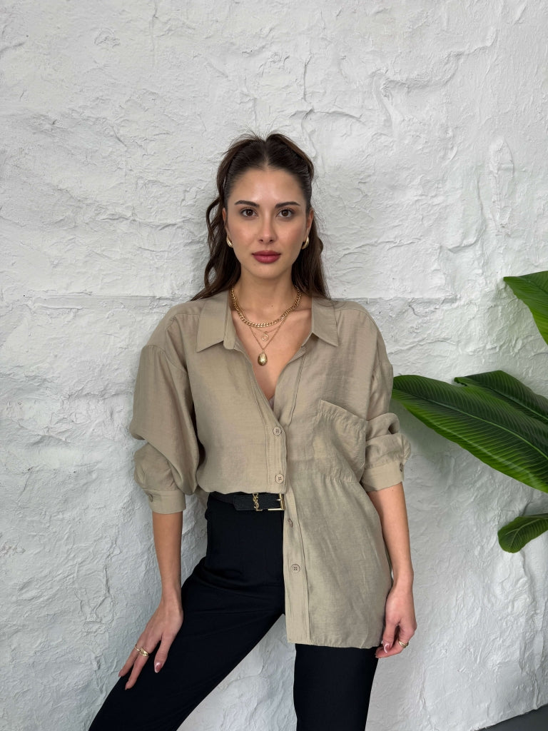 Perry Haki Dökümlü Gömlek 4612-HAKİ