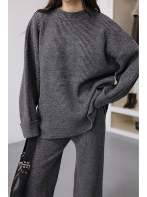 Antrasit Oversize Örme Takım 25812-Antrasit