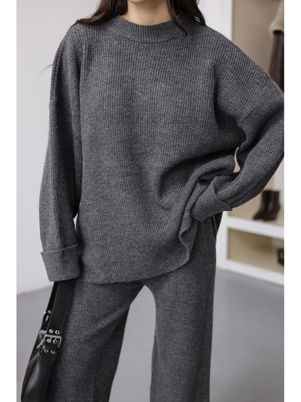 Antrasit Oversize Örme Takım 25812-Antrasit