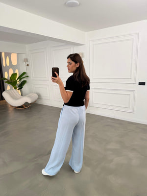 Bebe Mavi Orj Marka Tencel Pantolon 8002-Bebe Mavi