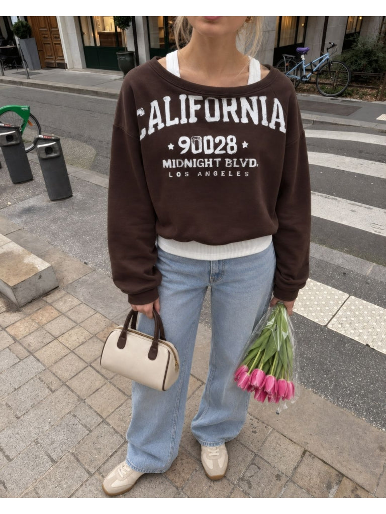 Kahve Calıfornia Sweat M-4829-Kahve