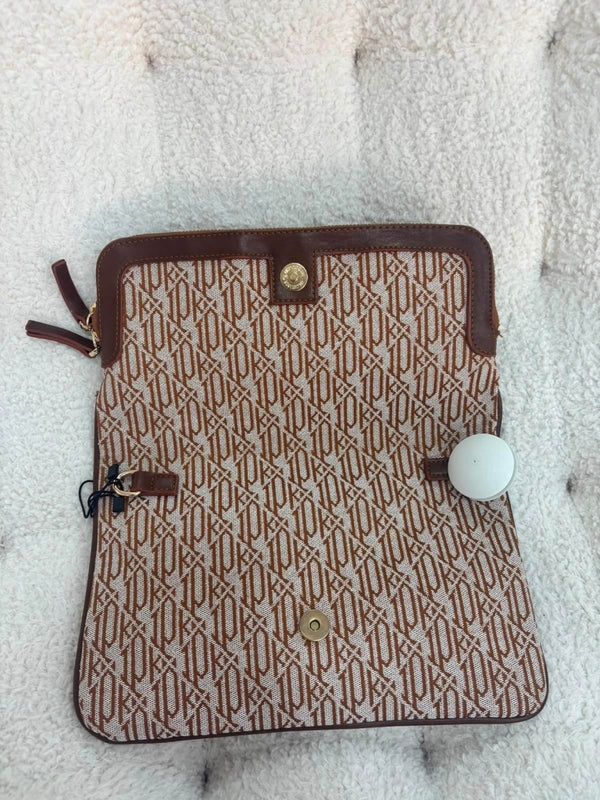 Kahverengi Marka Muadili Clutch Çanta CNT03-Kahverengi