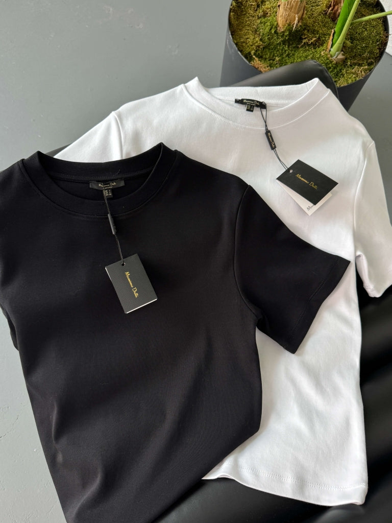 Siyah Massi Orj Basic Tshirt
