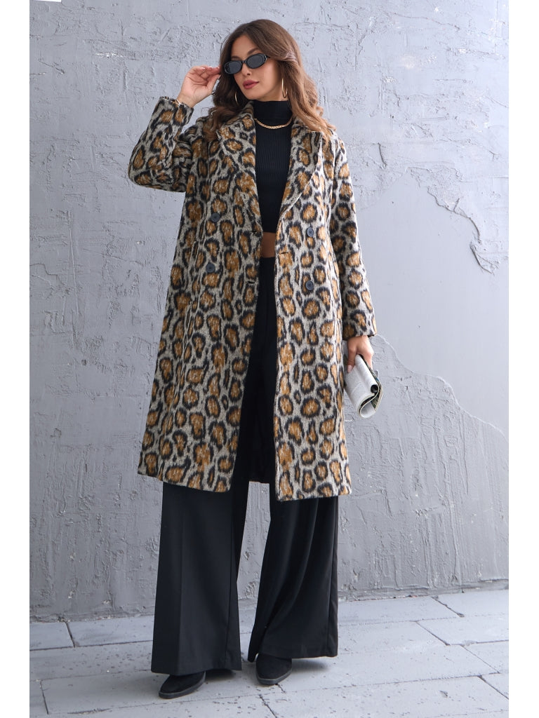 Leopar Desen Oversize Kaban