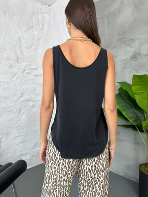 Premium Siyah Lazer Kesim Atlet 30110-Siyah