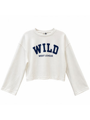 Ekru Wild Baskılı Sweat 12510-Ekru