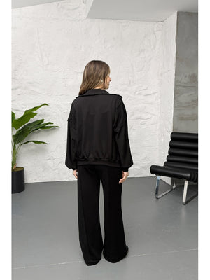 Siyah Premium Garnili Takım 10158-Siyah