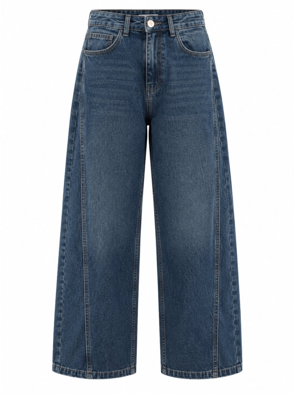 Mavi Yanı Dikiş Detaylı Jean 3093-Mavi